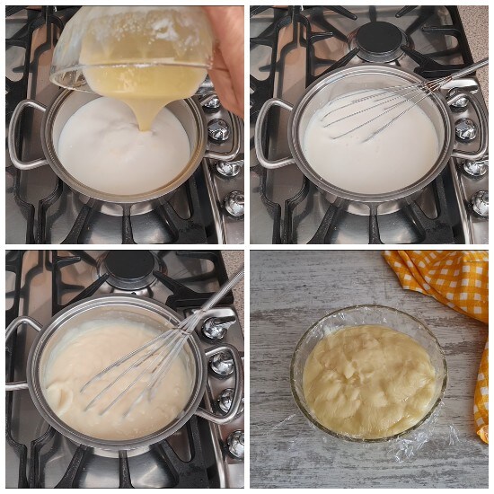 Préparation crème pour le gâteau Karpatka