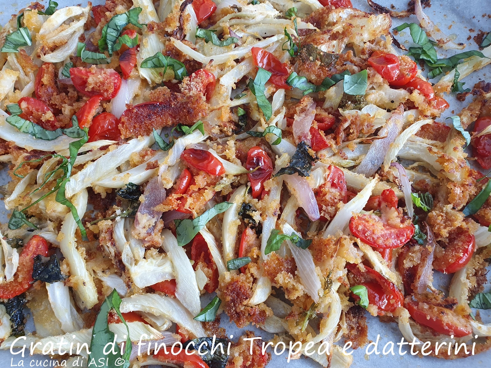 GRATIN DE FENOUIL TROPEA ET DATTERINI facile et savoureux