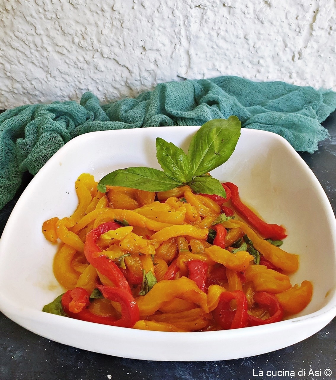 Poivrons grillés marinés