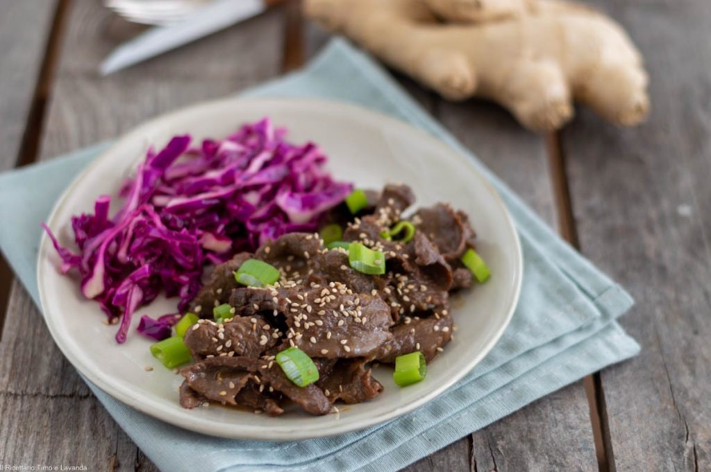 Lanières de bœuf à la sauce soja