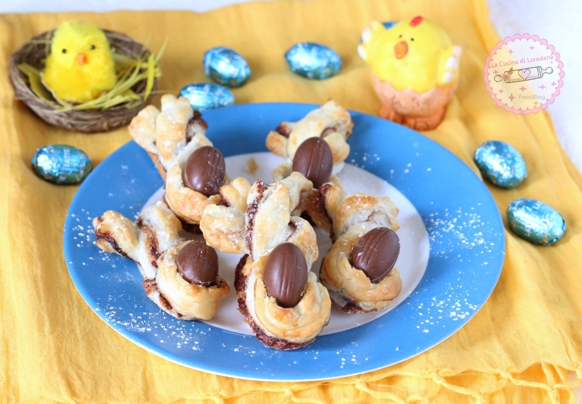 LAPINS EN PÂTE FEUILLETÉE, le petit dessert spécial pour Pâques