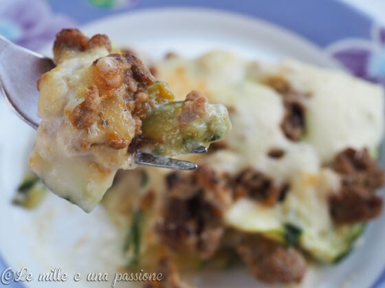 Lasagnes de courgettes au ragoût blanc