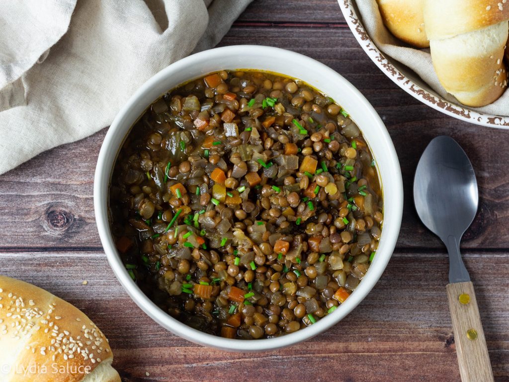 Lentilles mijotées en slow cooker
