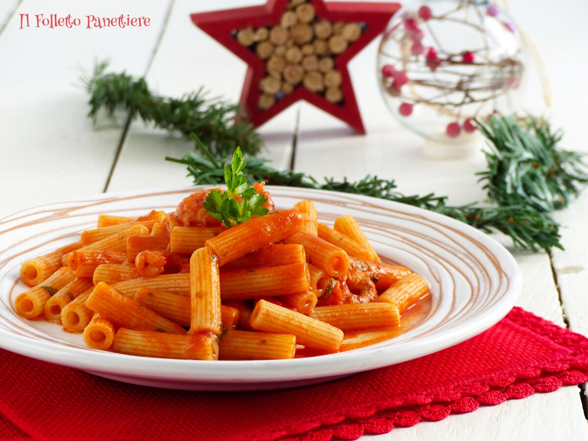 Macaroni avec sauce aux crevettes – plat principal simple pour Noël