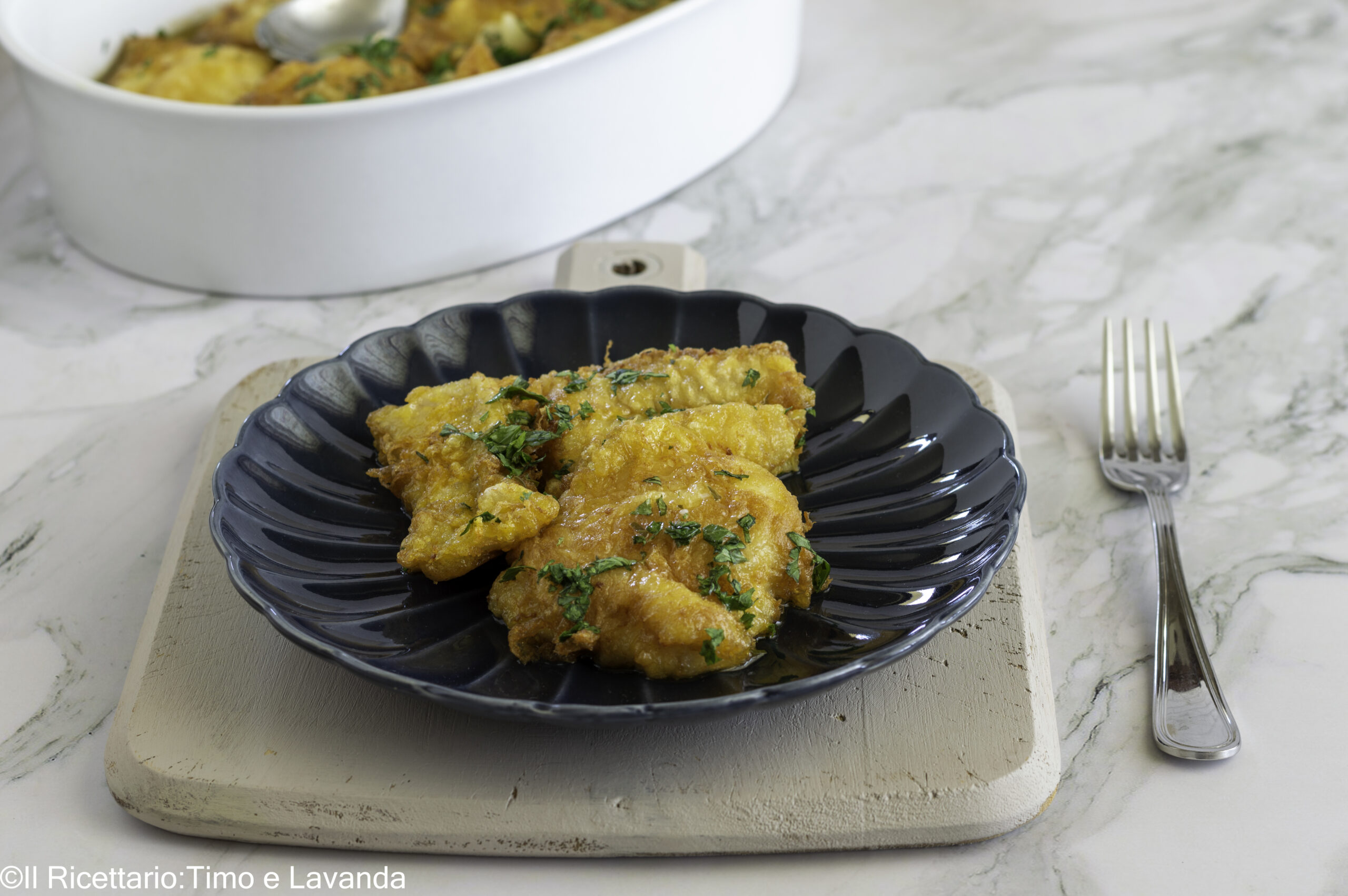 Merlans frits marinés