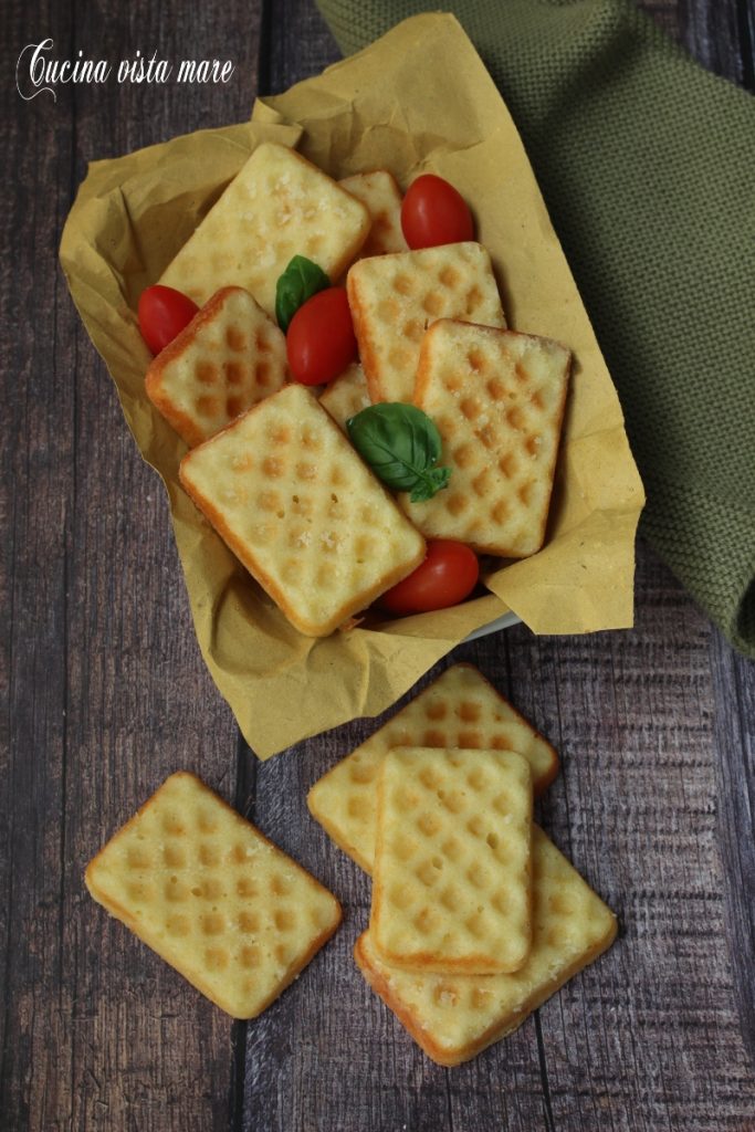 Mini gaufres salées Cuisine vue sur mer