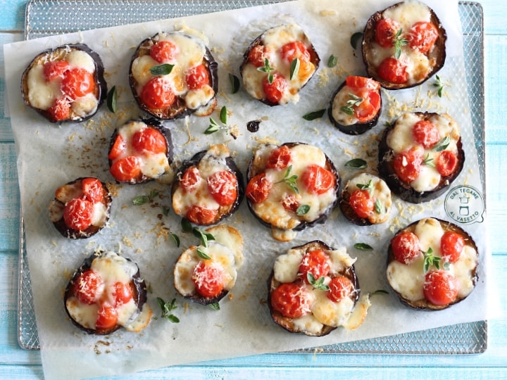 Mini-pizzas d’aubergines à la friteuse à air