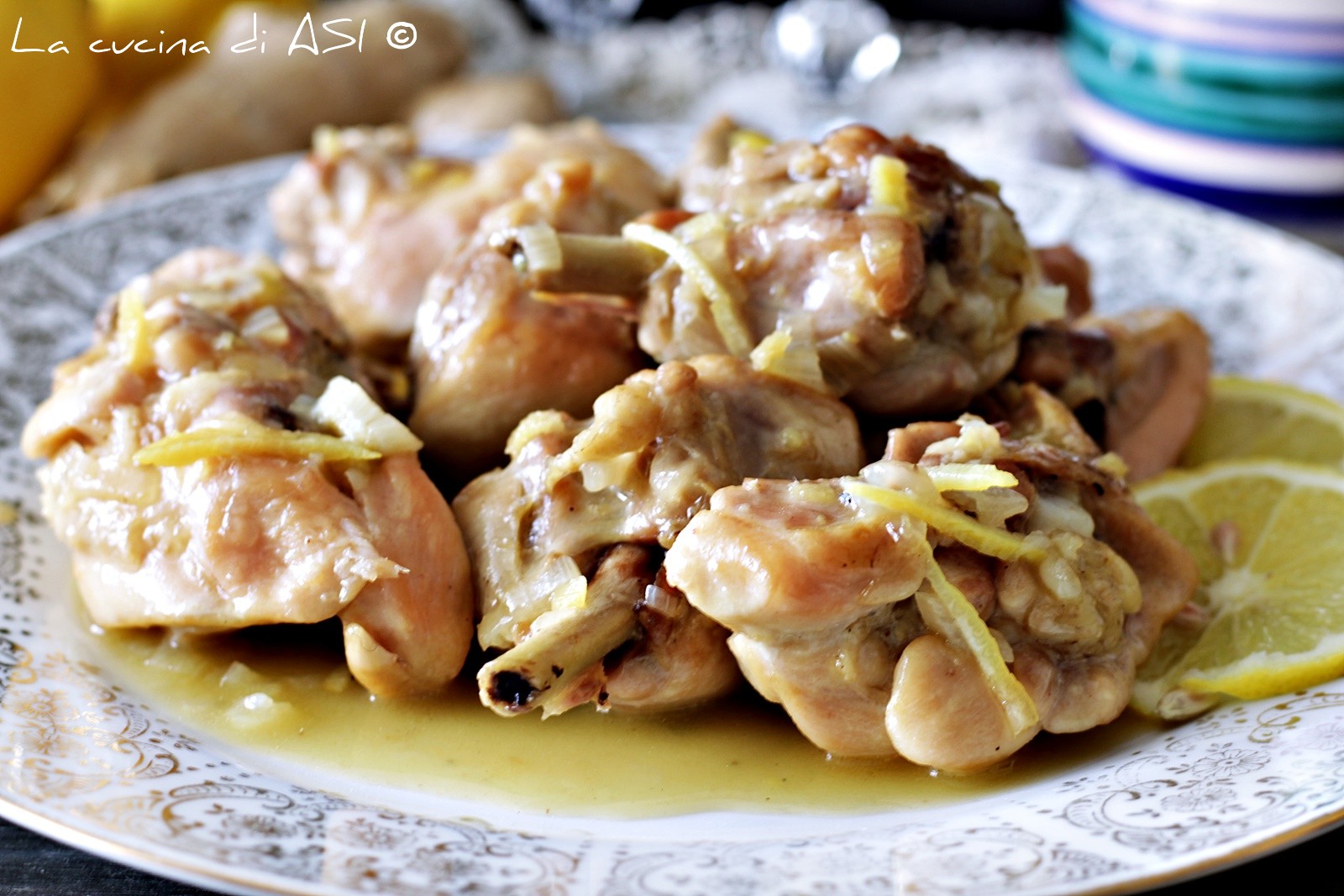 MORCEAUX DE POULET AU GINGEMBRE ET CITRON