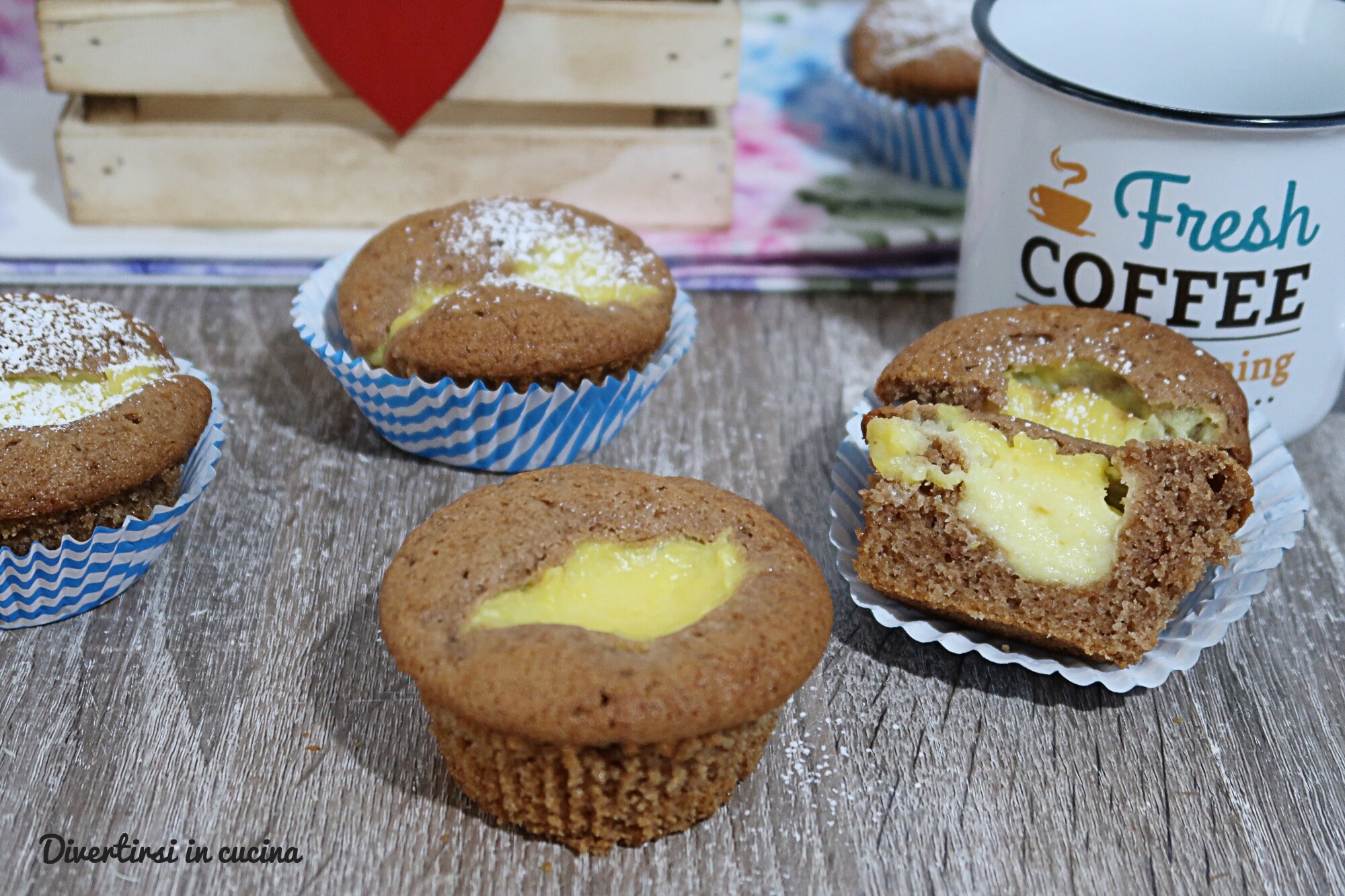 Muffin à la Nutella avec crème à l’orange