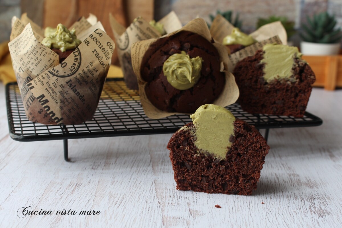 Muffin double chocolat et pistache