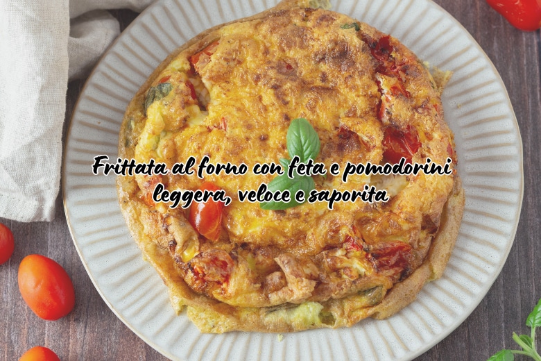 Omelette au four avec feta et tomates cerises
