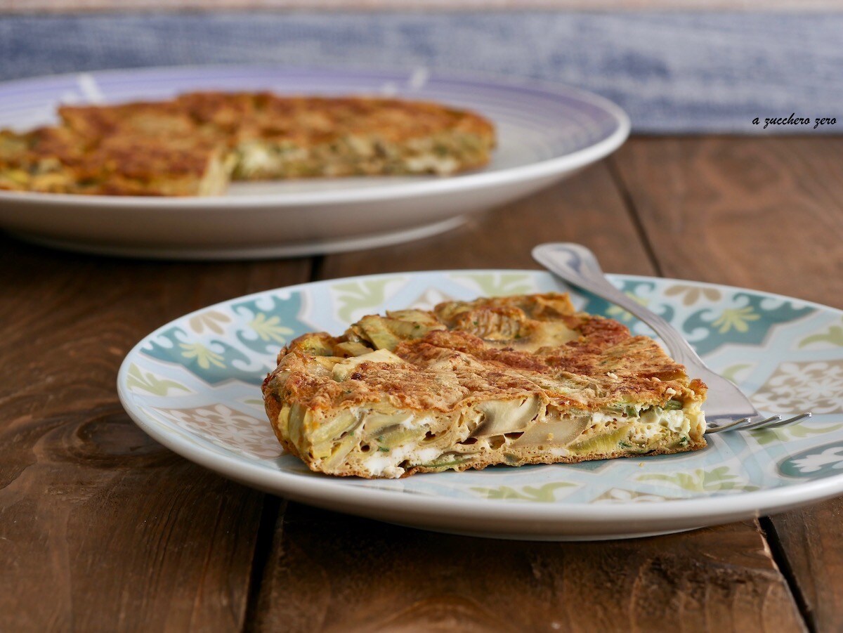 Omelette aux artichauts légère à la poêle ou au four
