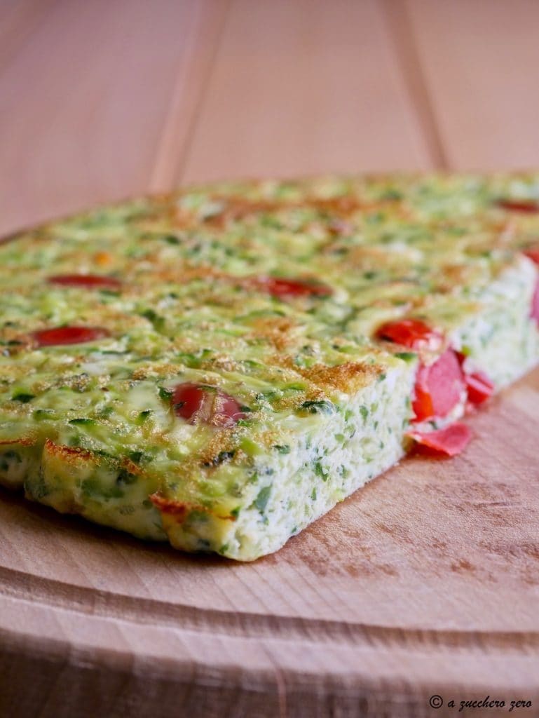 Omelette aux courgettes et tomates cerises au four