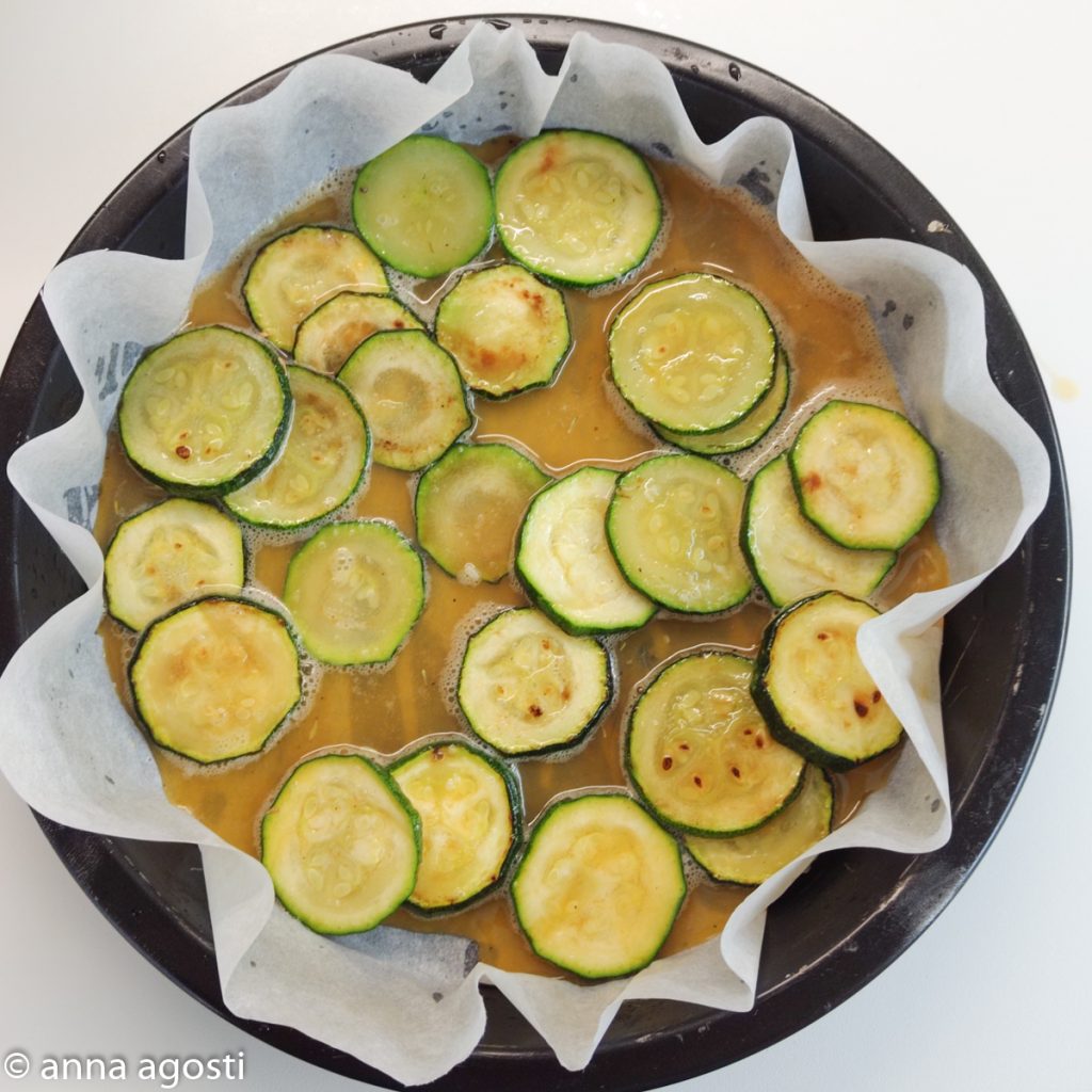Omelette de courgettes farcie au four