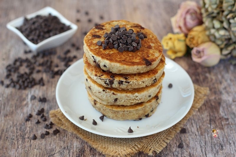 Pancakes aux pommes et aux amandes sans œufs