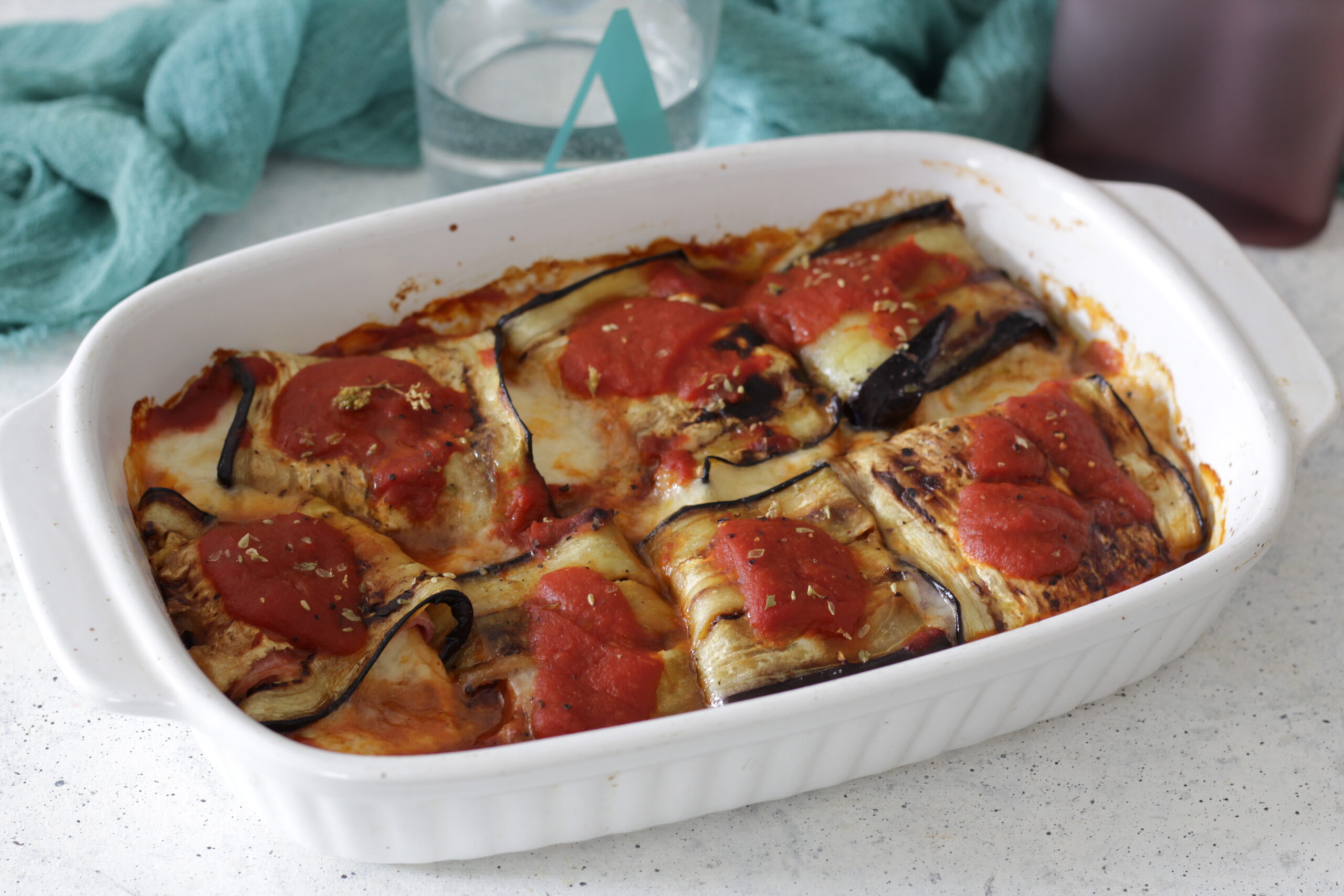 Paquets d’aubergines farcis