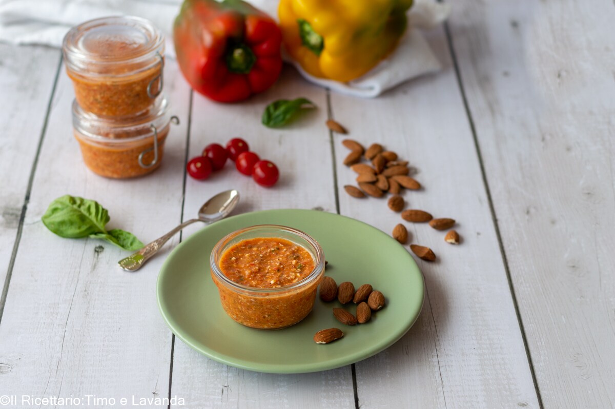 Pesto de poivrons et amandes