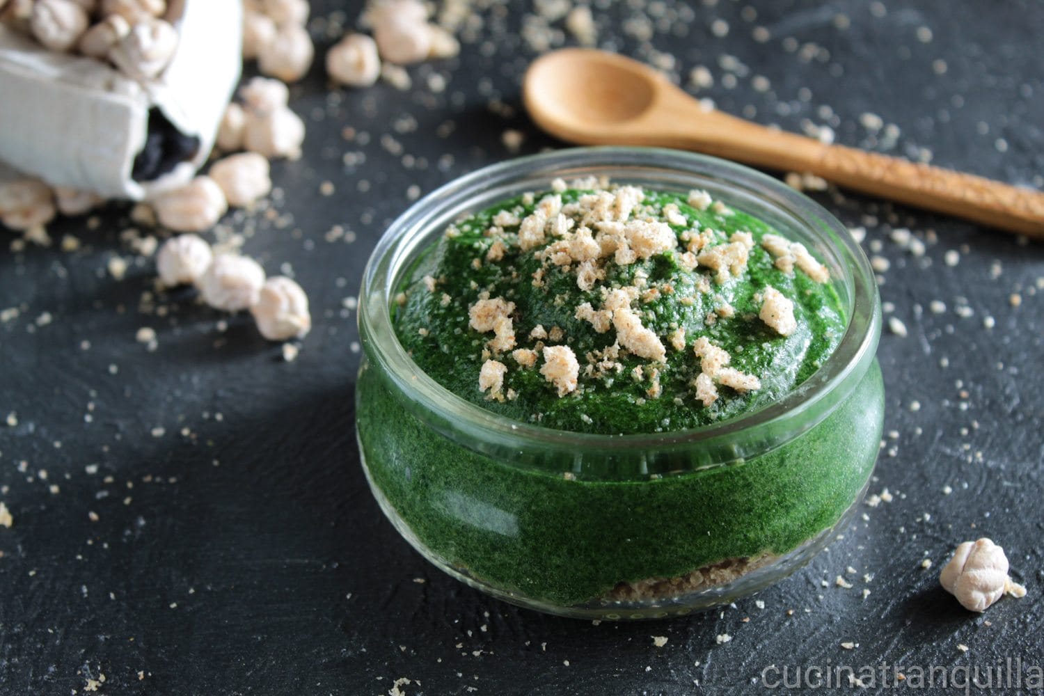 Mousse d’épinards à l’eau faba