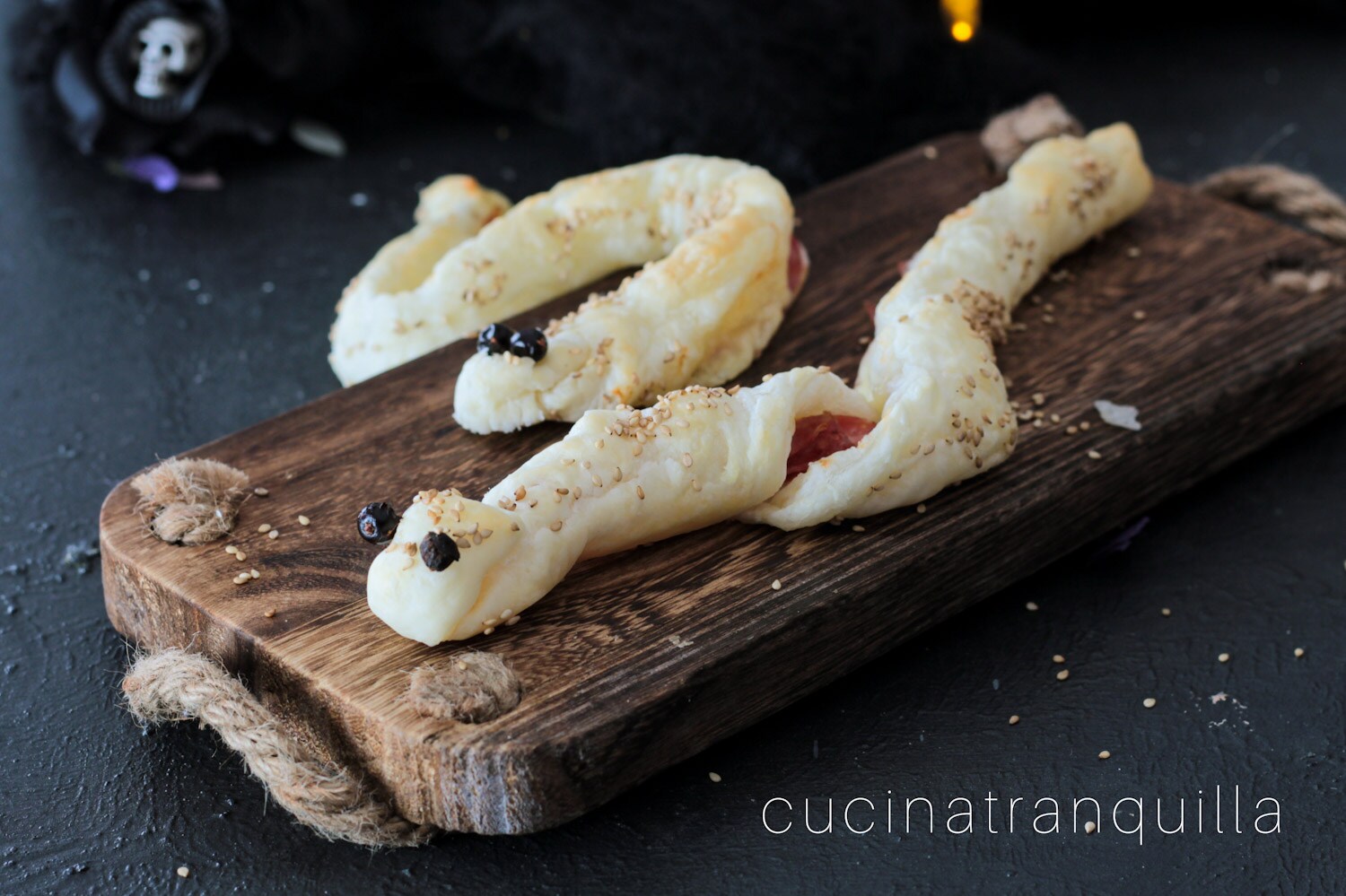 Serpents en pâte feuilletée