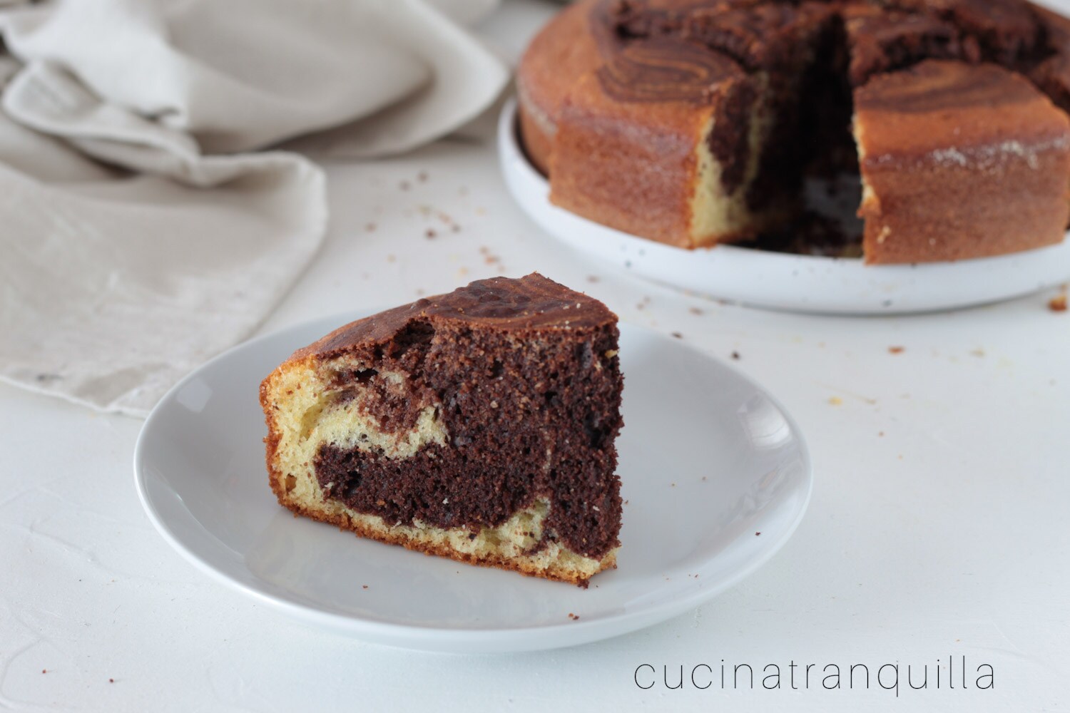 Gâteau moelleux bicolore au yaourt