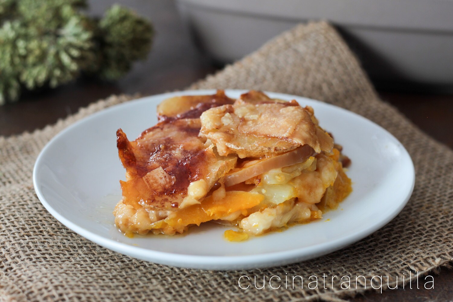 Gratin de potiron et pommes de terre