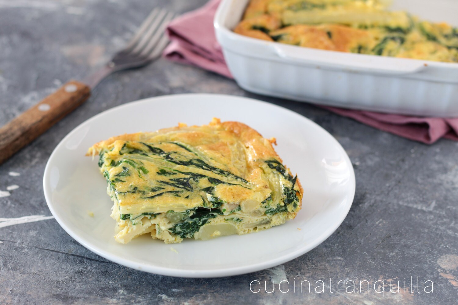 Omelette au four avec bette