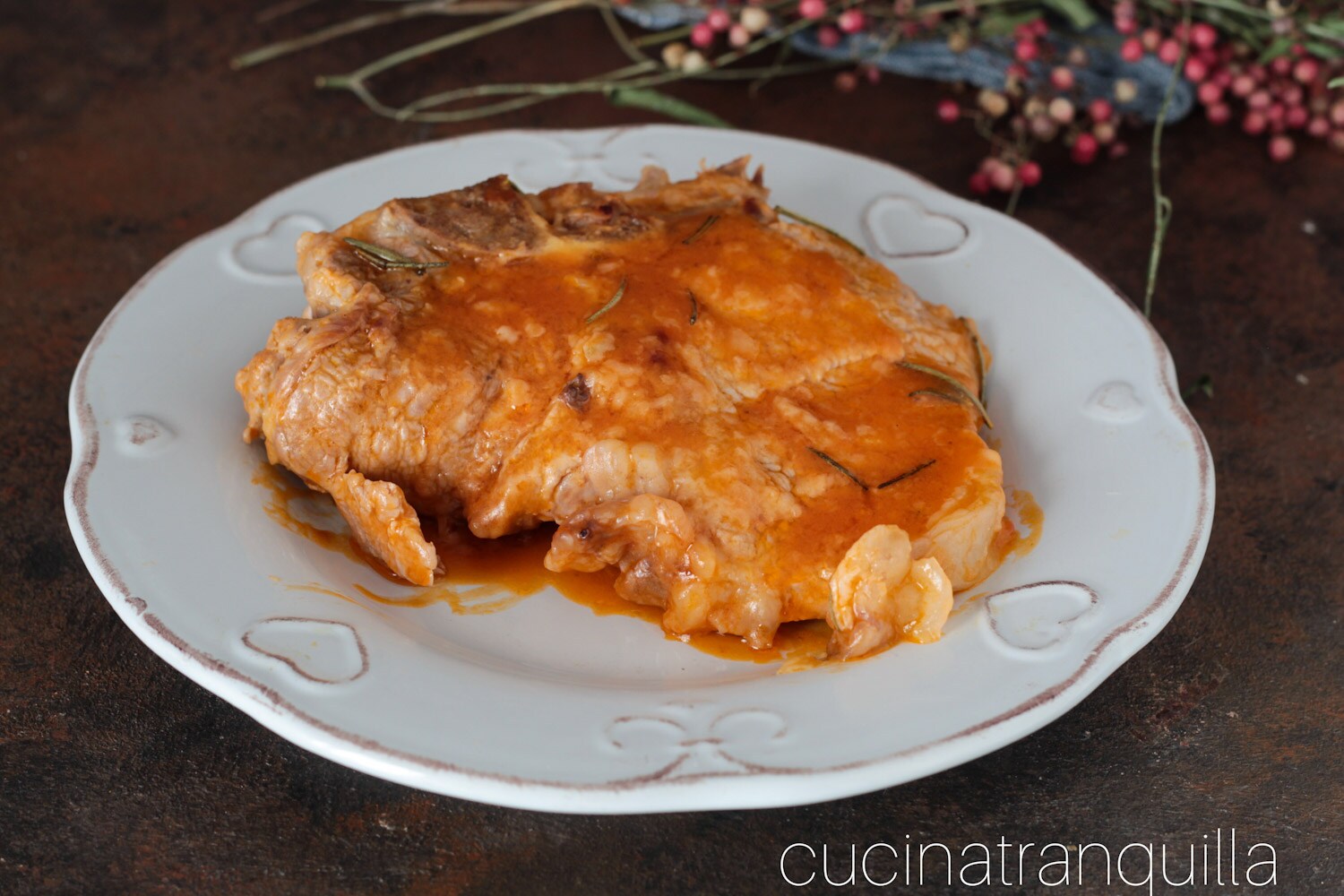 Côtes de porc mijotées