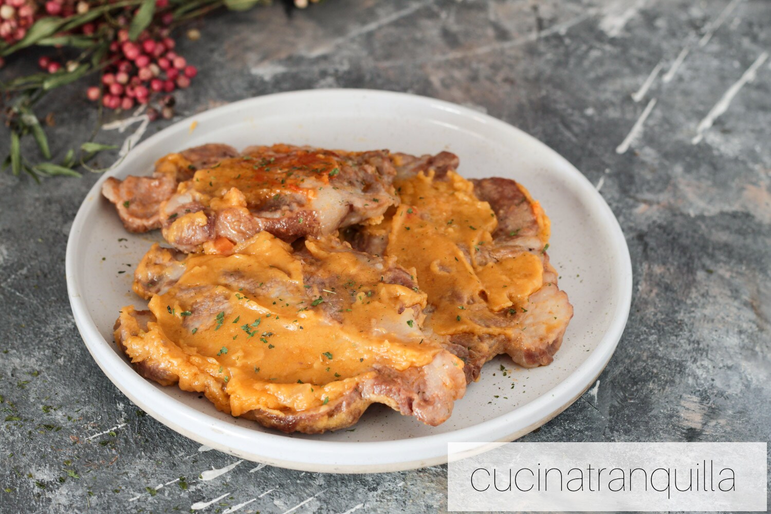 Longe de porc à la sauce aux carottes