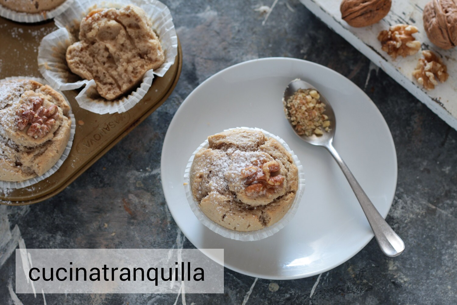 Muffins au lait de noix