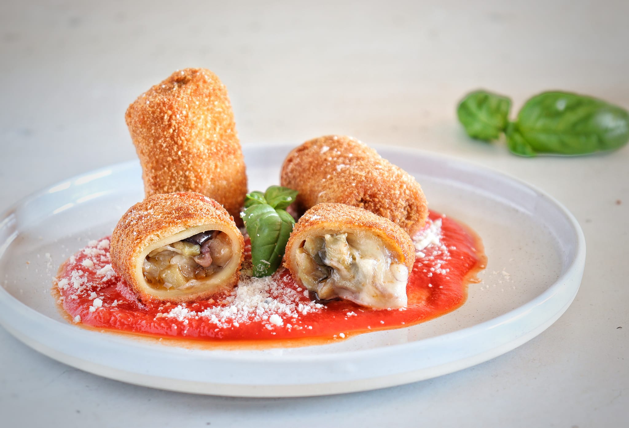 Paccheri farcis frits