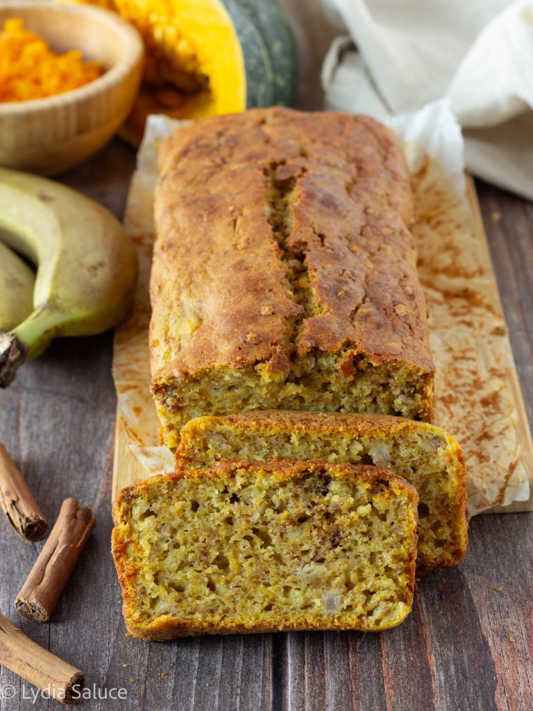Pain à la banane et à la citrouille