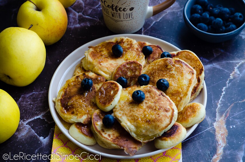 Pancakes pomme et yaourt grec