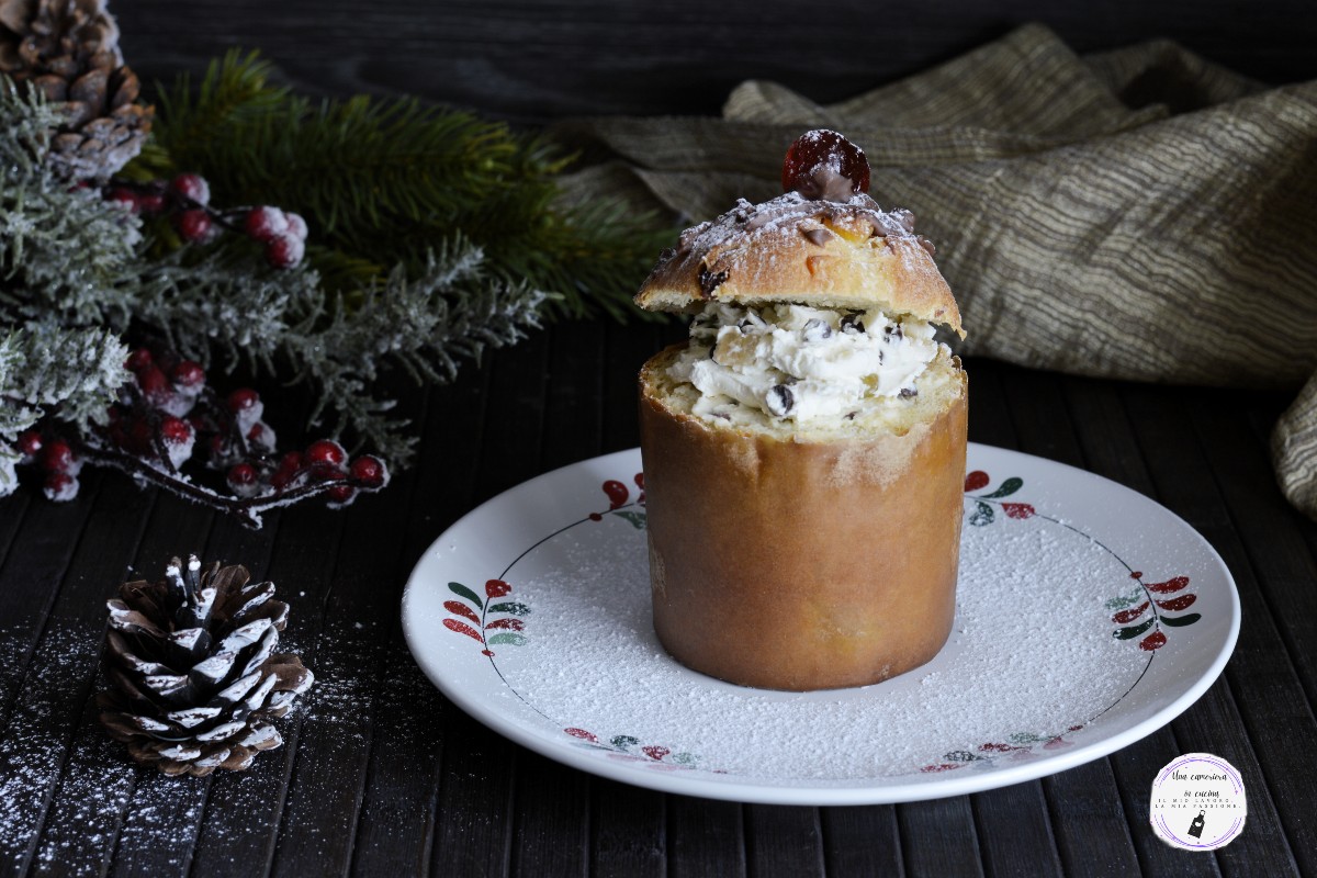 Panettone farci au mascarpone en portion individuelle