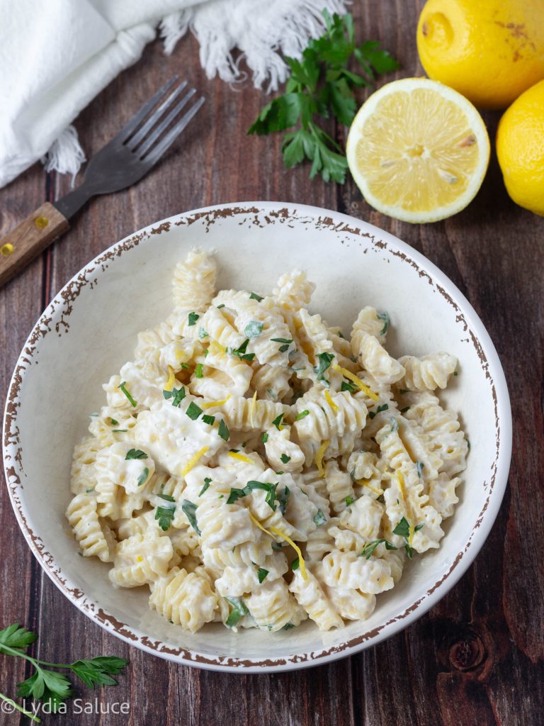 pâtes au citron et ricotta