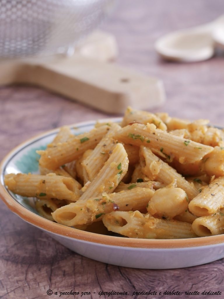 Pâtes et pois chiches crémeux et savoureux