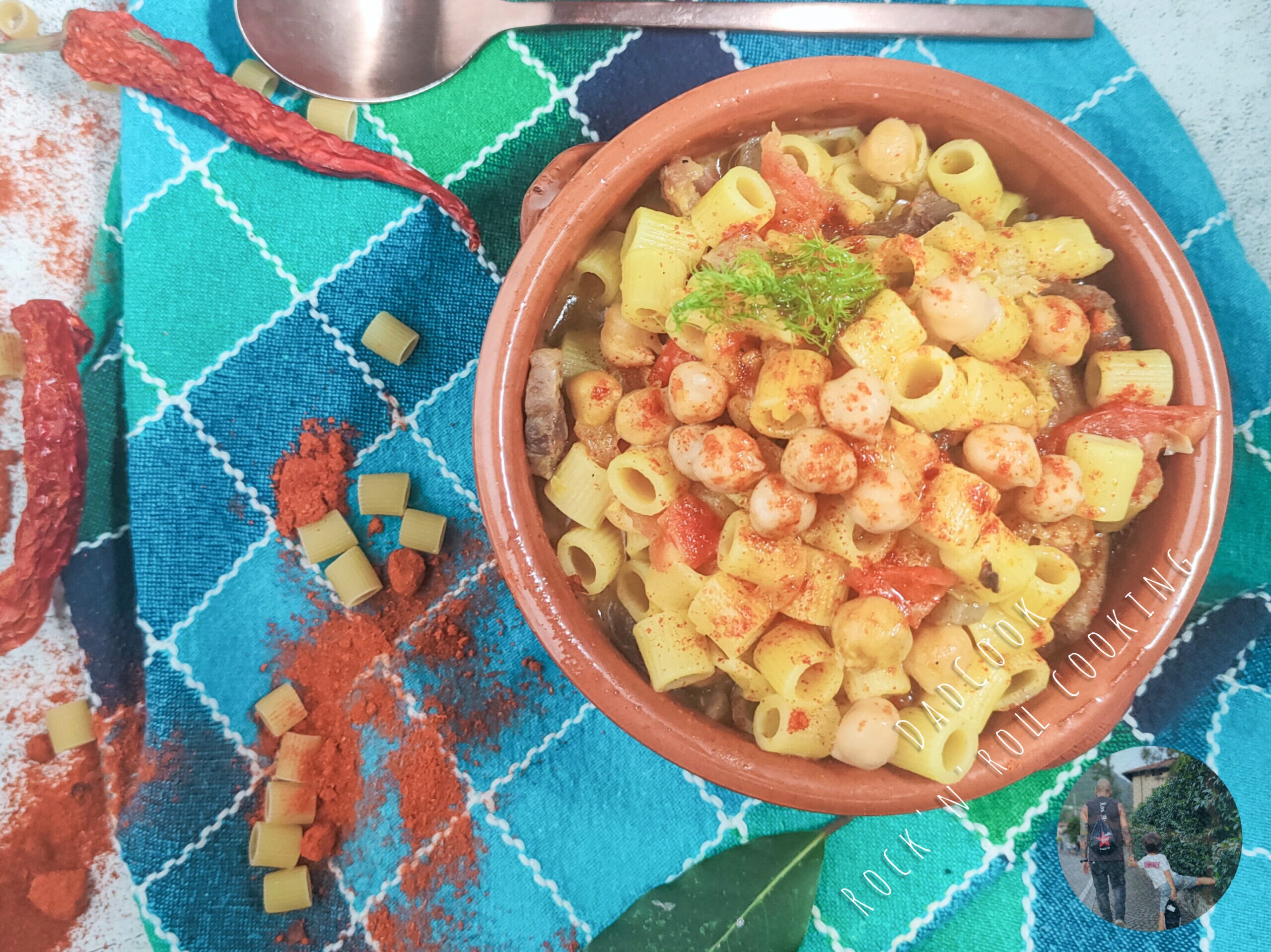 Pâtes et pois chiches en conserve