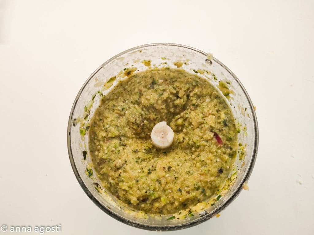 Pesto de courgettes rôties citron et menthe