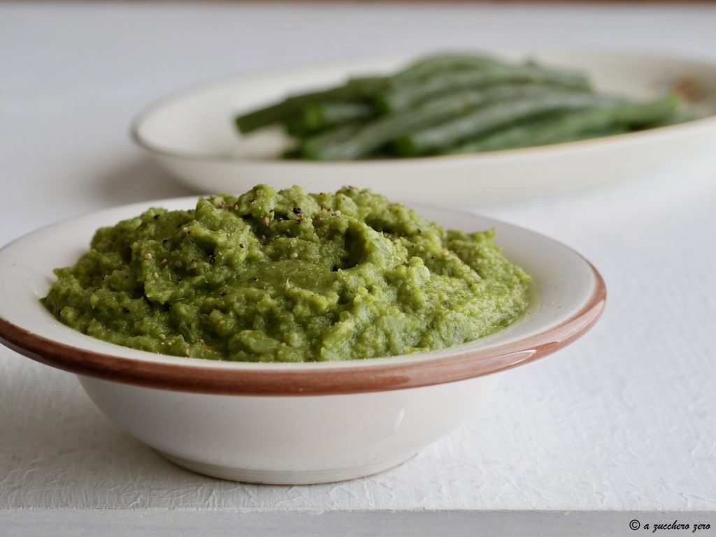 Pâtes avec pesto de haricots verts light enveloppant et crémeux