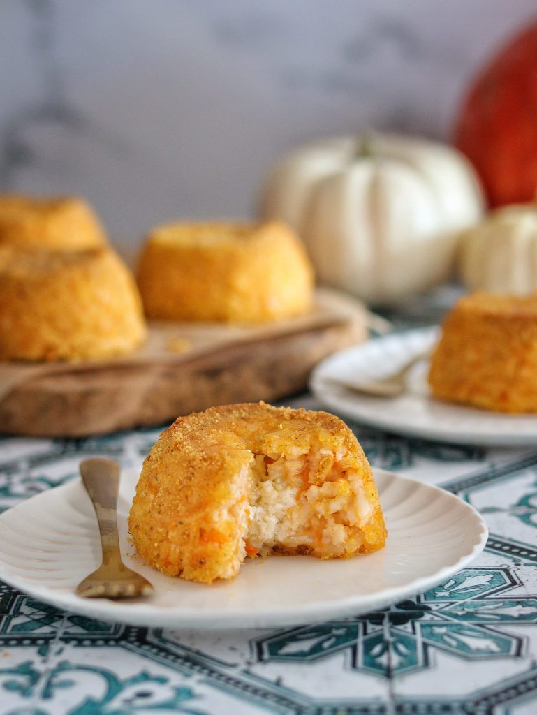 Petit gâteau de riz à la courge et au gorgonzola