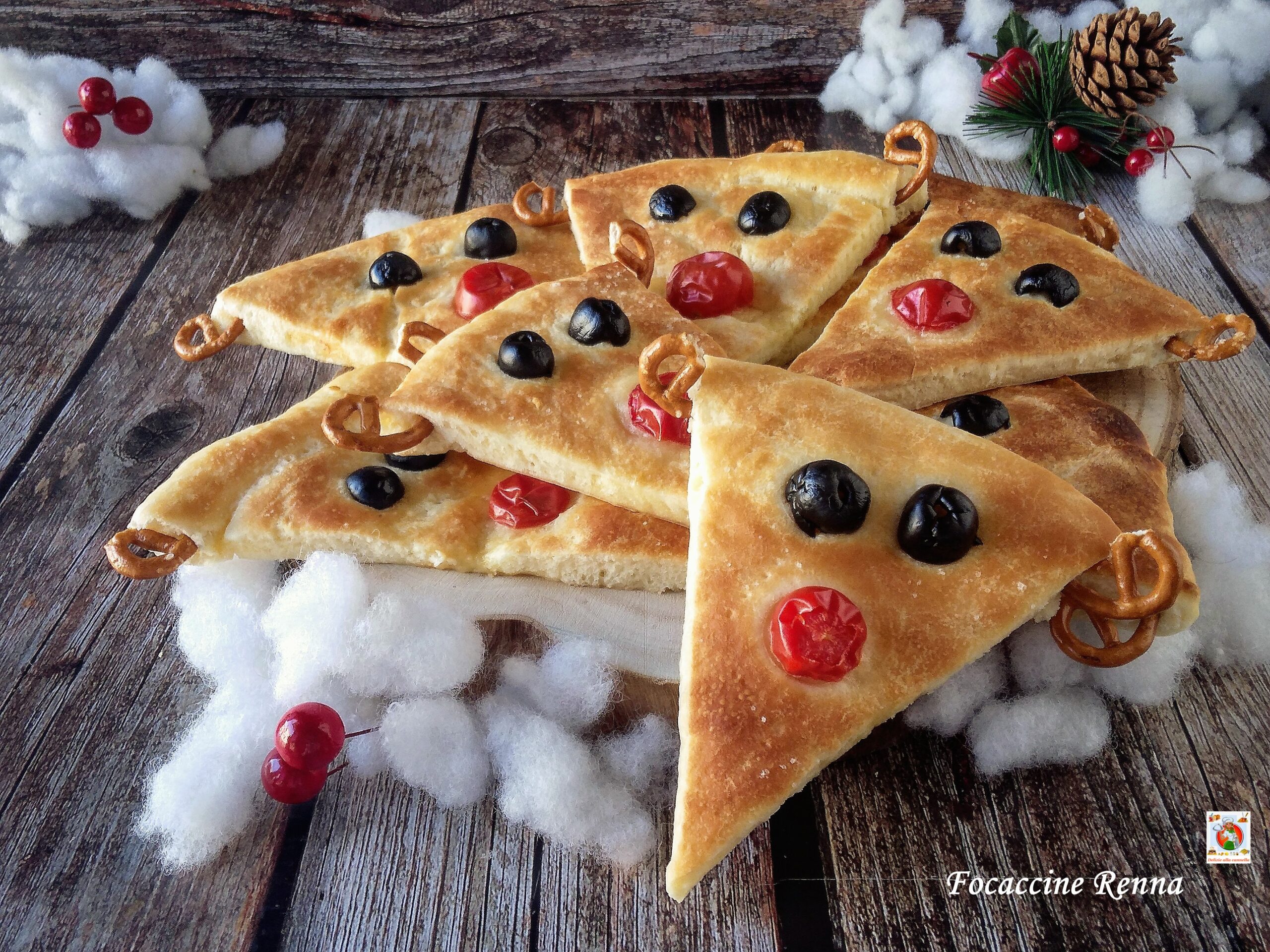 Focaccias Renne de Noël