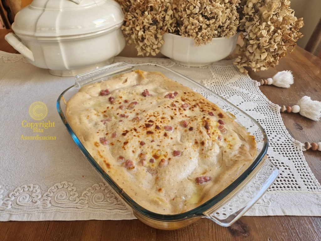 Gratin de lasagnes à la courge sans œufs