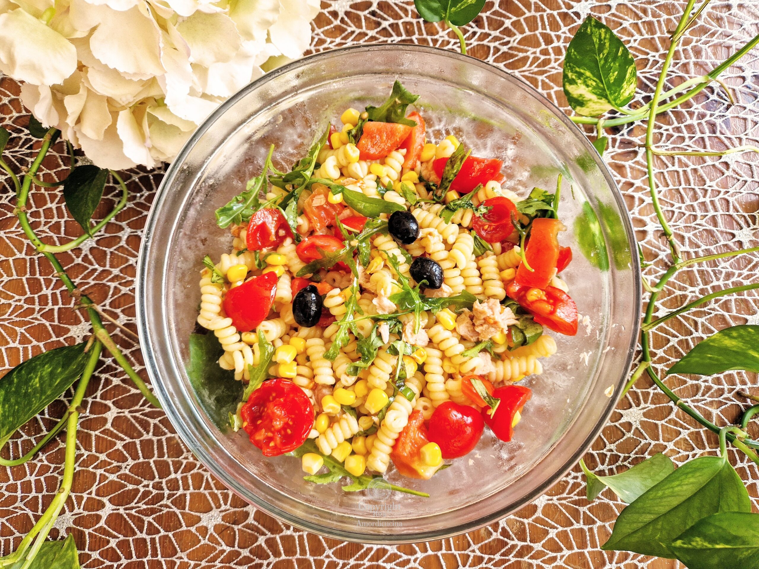 La salade de pâtes froides légumes et thon