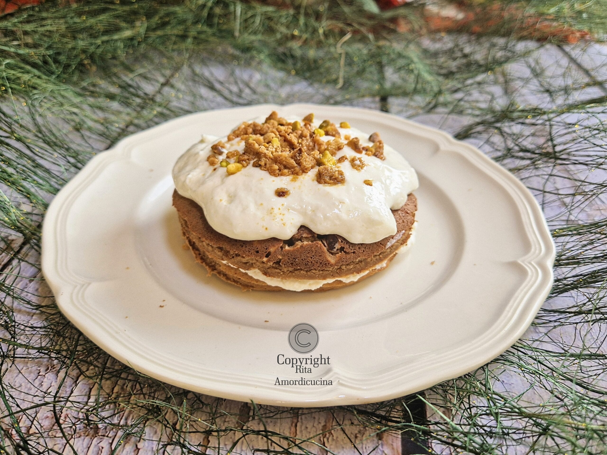 Les pancakes au cappuccino avec mousse diététique