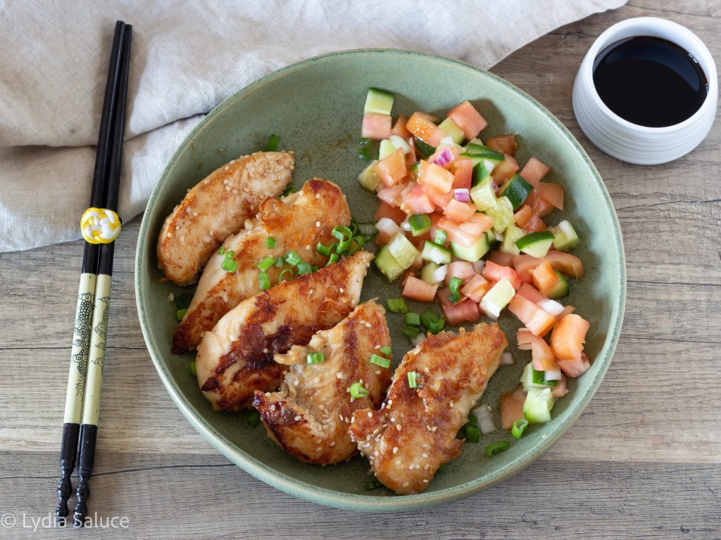 poulet mariné à la sauce soja