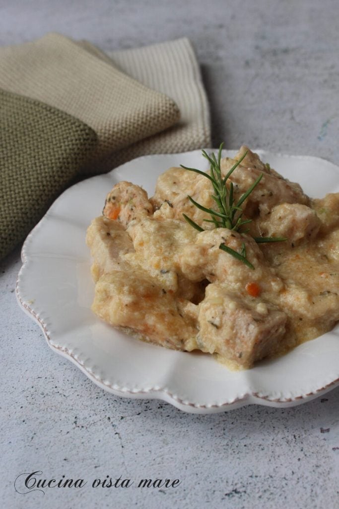 Poulet crémeux Cuisine vue sur mer