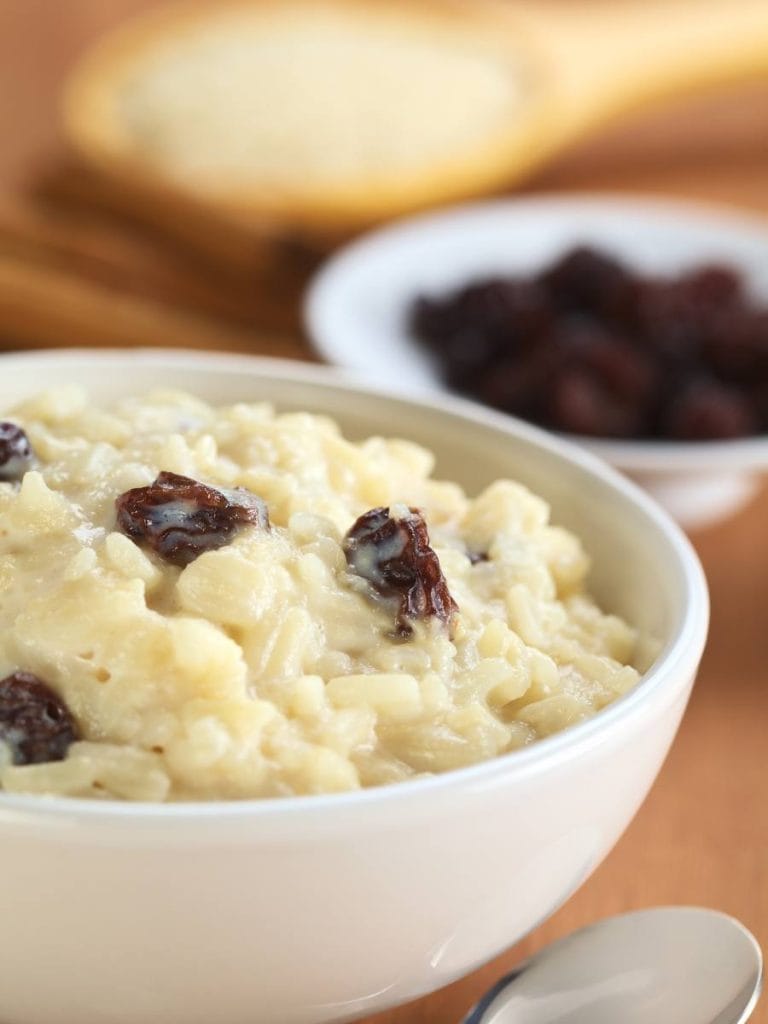 Pudding de Riz au Rhum et Raisins Secs