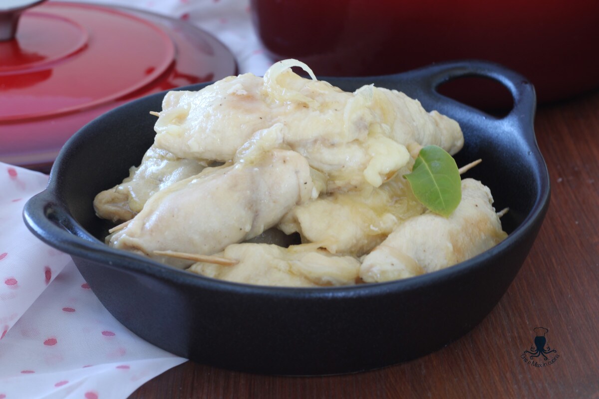 Roulades de poulet dans la cocotte en fonte