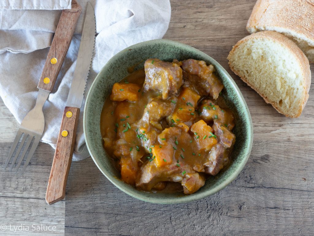 ragoût de bœuf à la courge