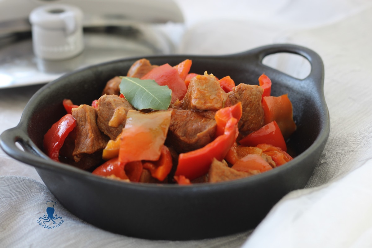 Ragoût de bœuf aux poivrons en cocotte-minute