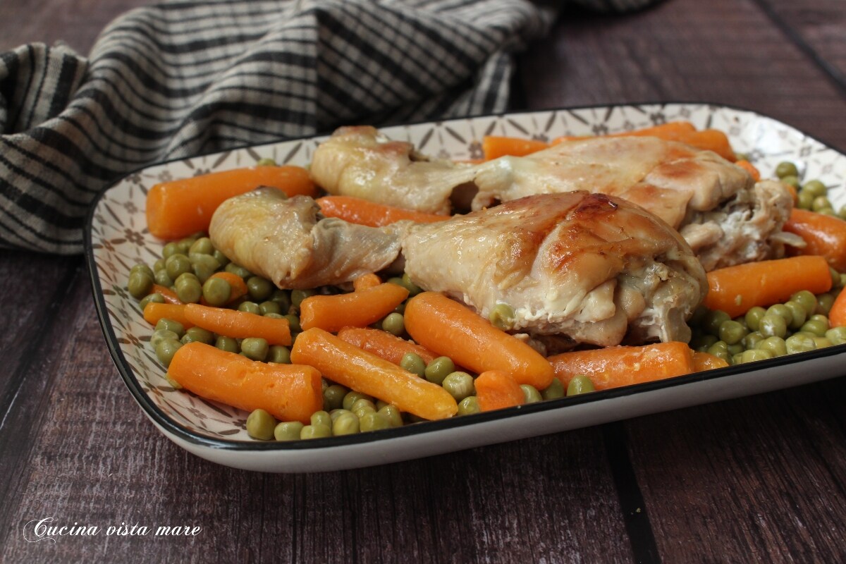 Ragoût de poulet et petits pois